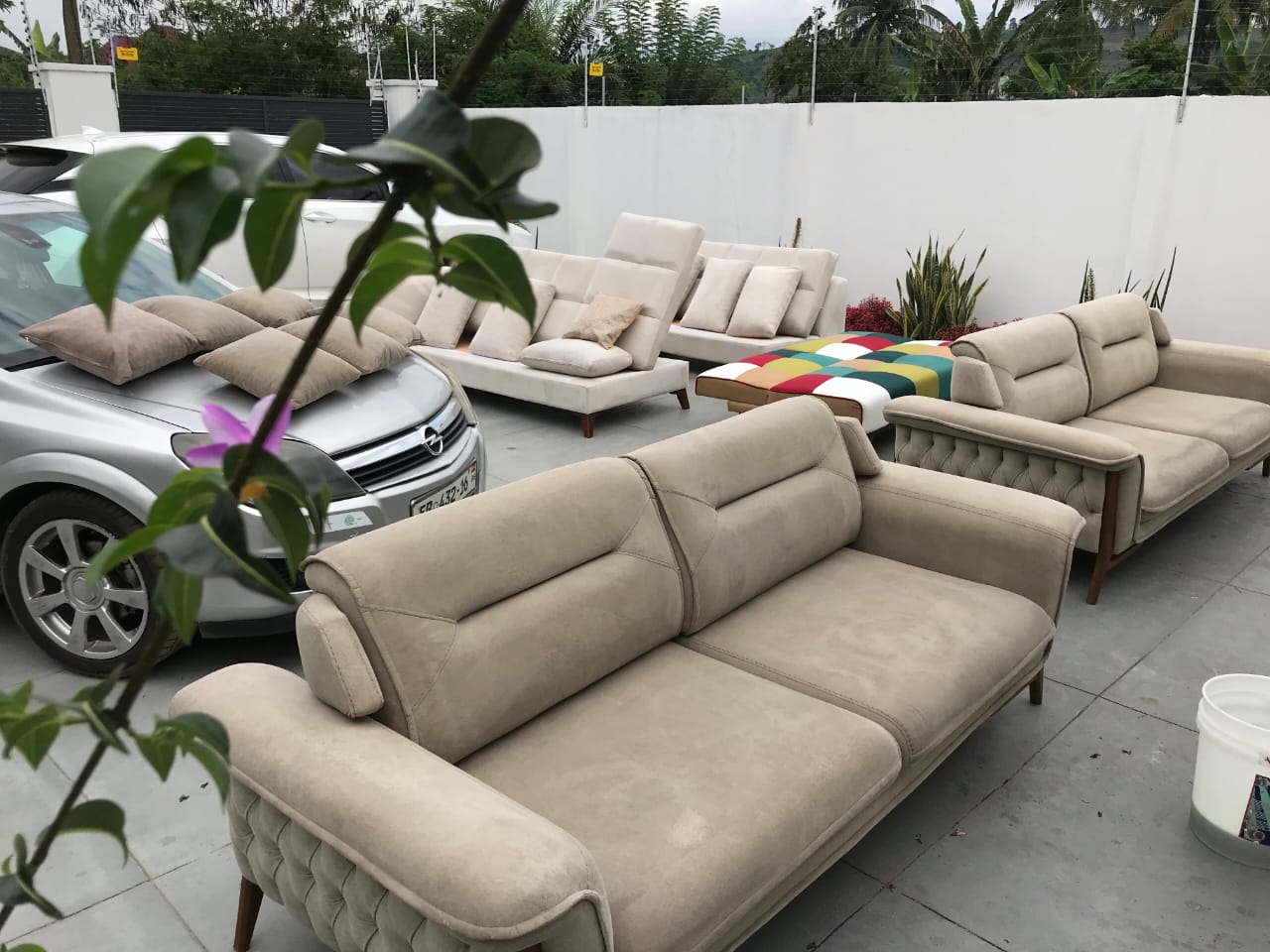 Finished clean sofas ready for delivery