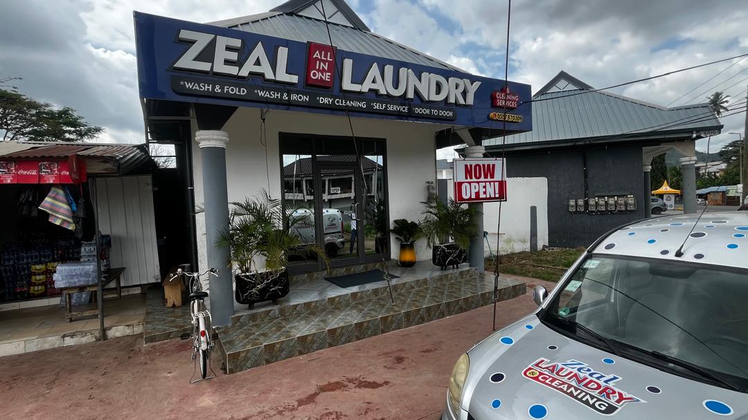 Storefront view of Zeal Laundry